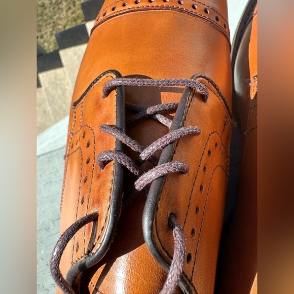 ALLEN EDMONDS NWOB 10.5 Clifton Cap Toe Lace Up Oxford Walnut Calfskin Shoes USA main image 4
